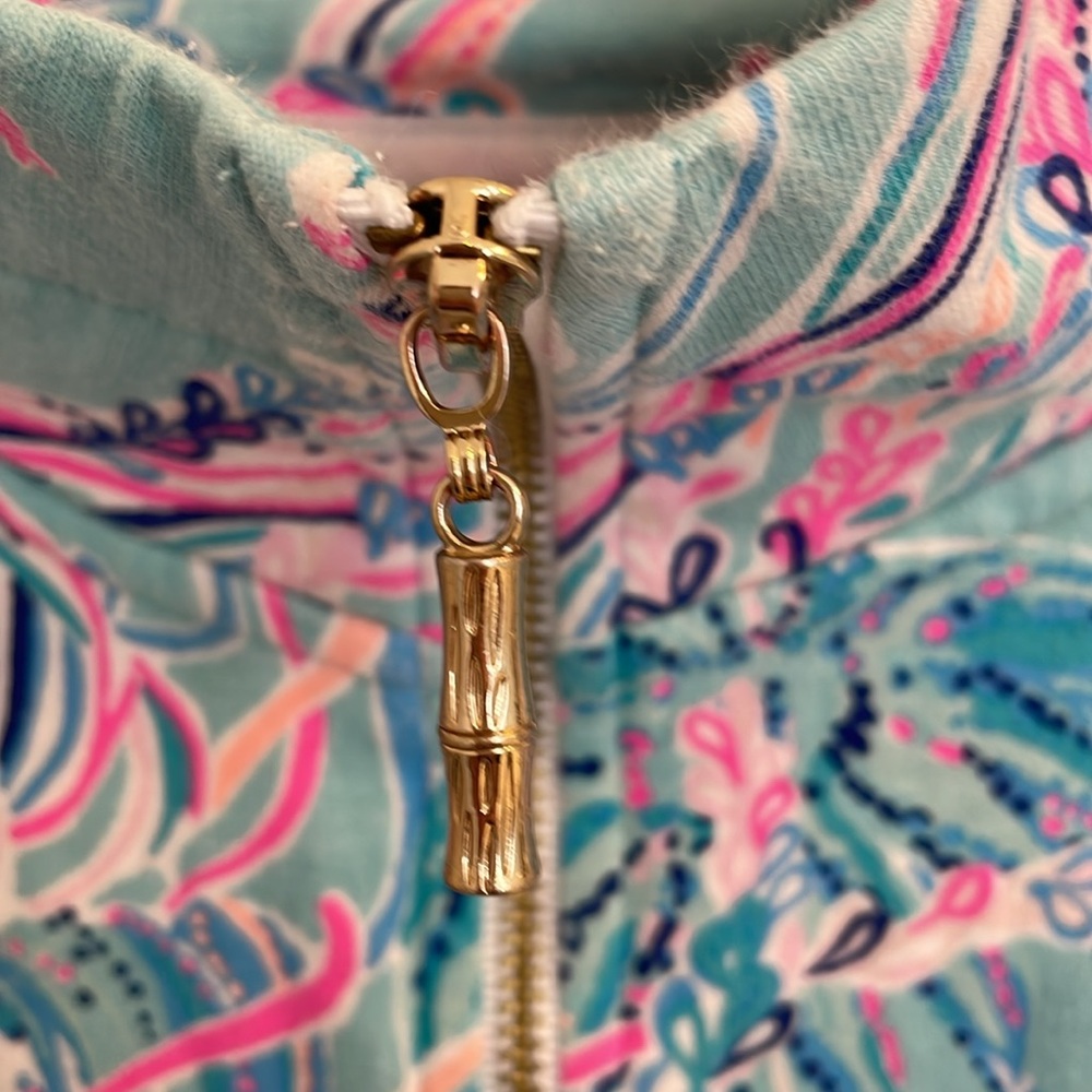 Lilly Pulitzer Multicolor Zip-Up Popover Top - Picture 4 of 14
